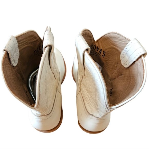 Tecovas Women's The Penny Western Cowboy Leather Boots Bone (lvory) Size 9.5 - Picture 8 of 16